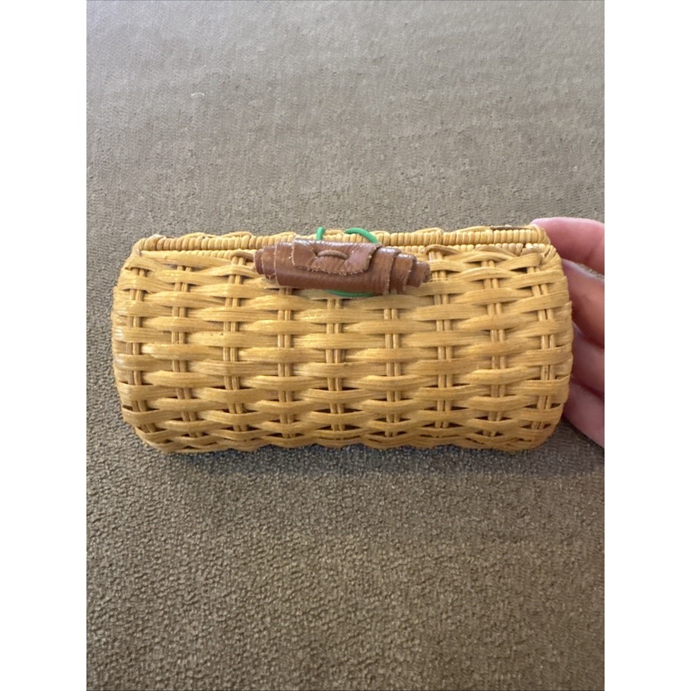 Lucky Penny Anthropology Wicker Straw Eyeglass Case (TD)